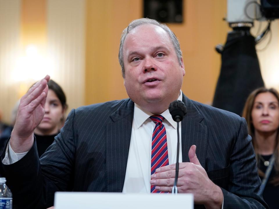 Chris Stirewalt sits at a microphone.