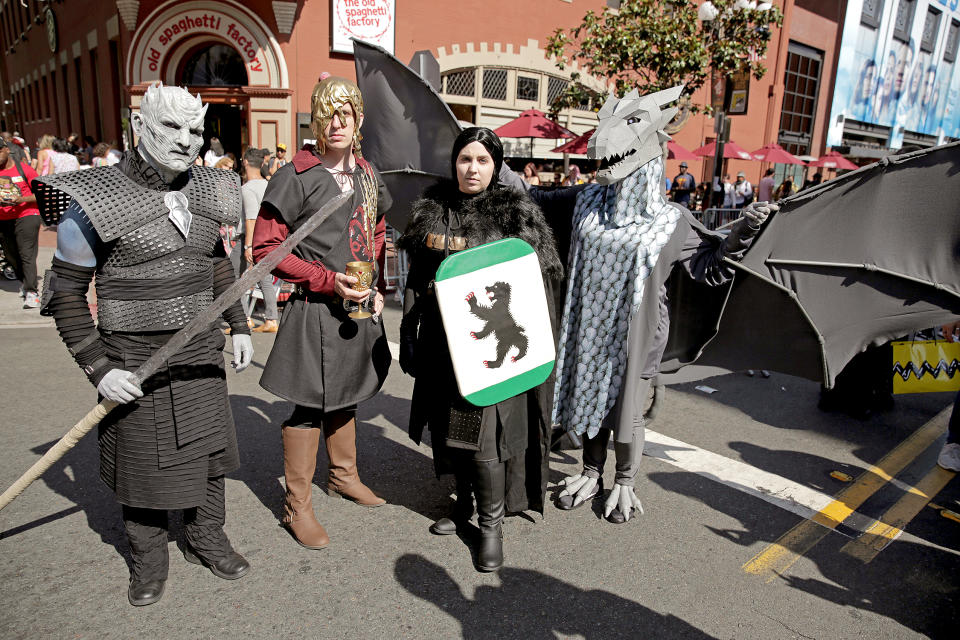 <p>Cosplayers at Comic-Con International on July 20, 2018, in San Diego. (Photo: Quinn P. Smith/Getty Images) </p>