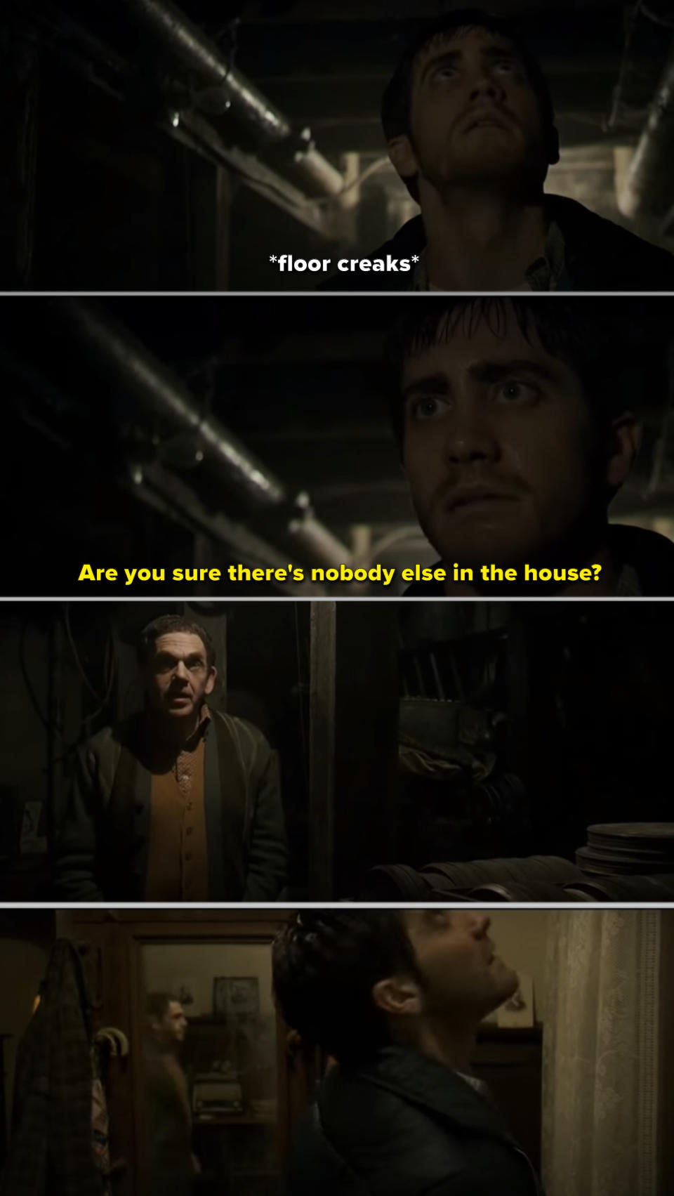 Robert trying to escape Vaughn's house in "Zodiac"