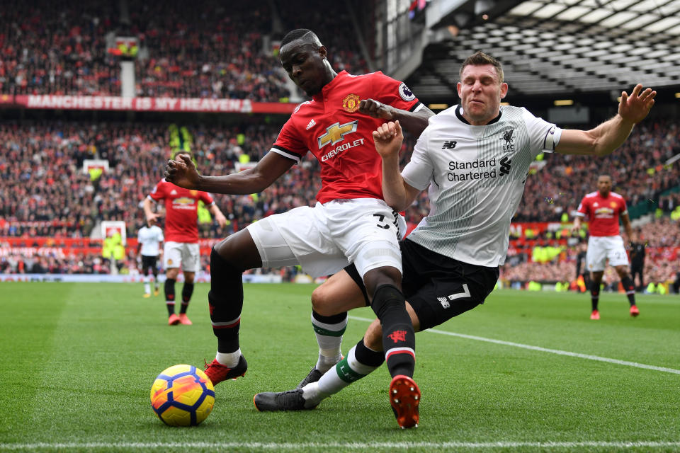 <p>Eric Bailly denies James Milner </p>