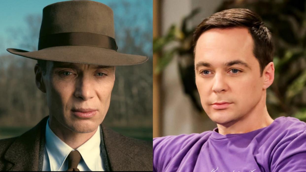  Cillian Murphy as Oppenheimer and Jim Parsons in The Big Bang theory. 