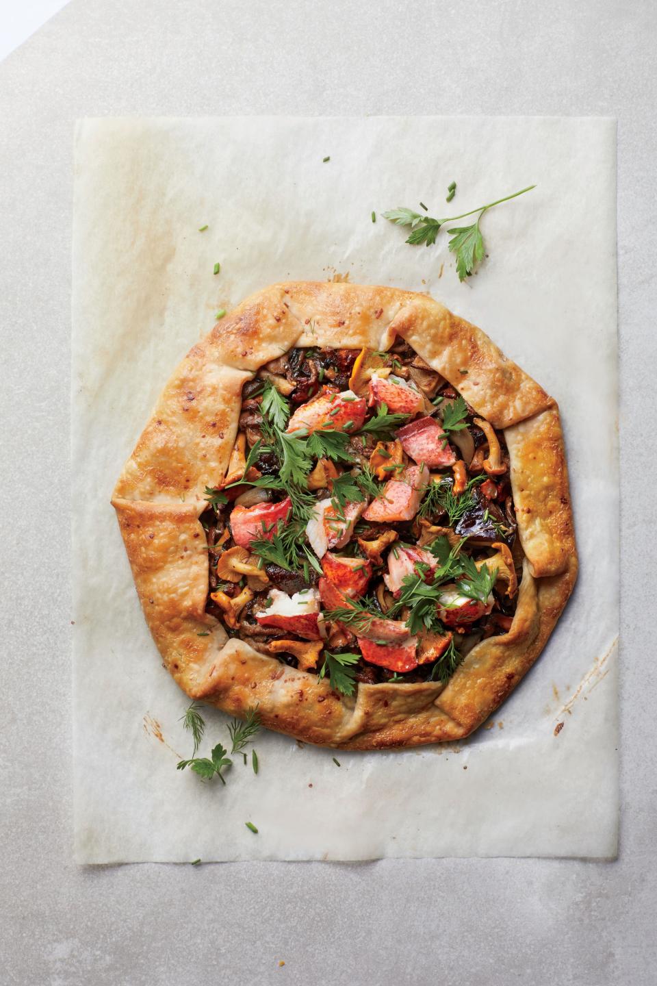 Lobster-Wild Mushroom Galette