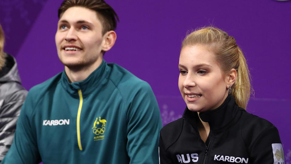 Harley Windsor and Ekaterina Alexandrovskaya, pictured here at the 2018 Winter Olympics.