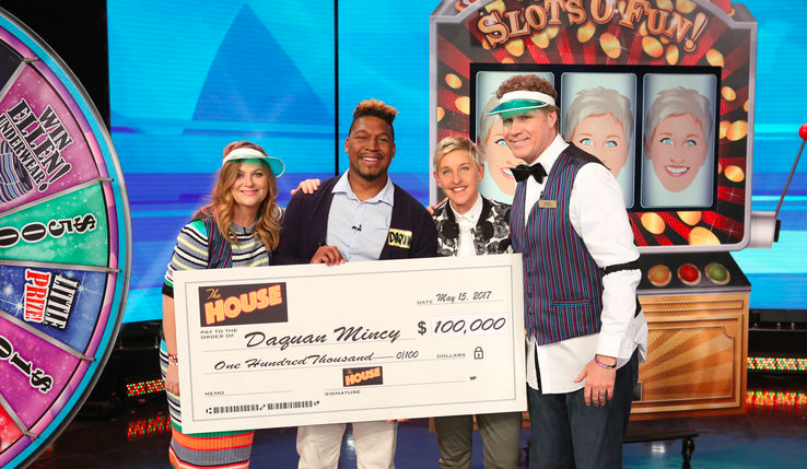 Amy Poehler, Daquan Mincy, Ellen DeGeneres, and Will Ferrell