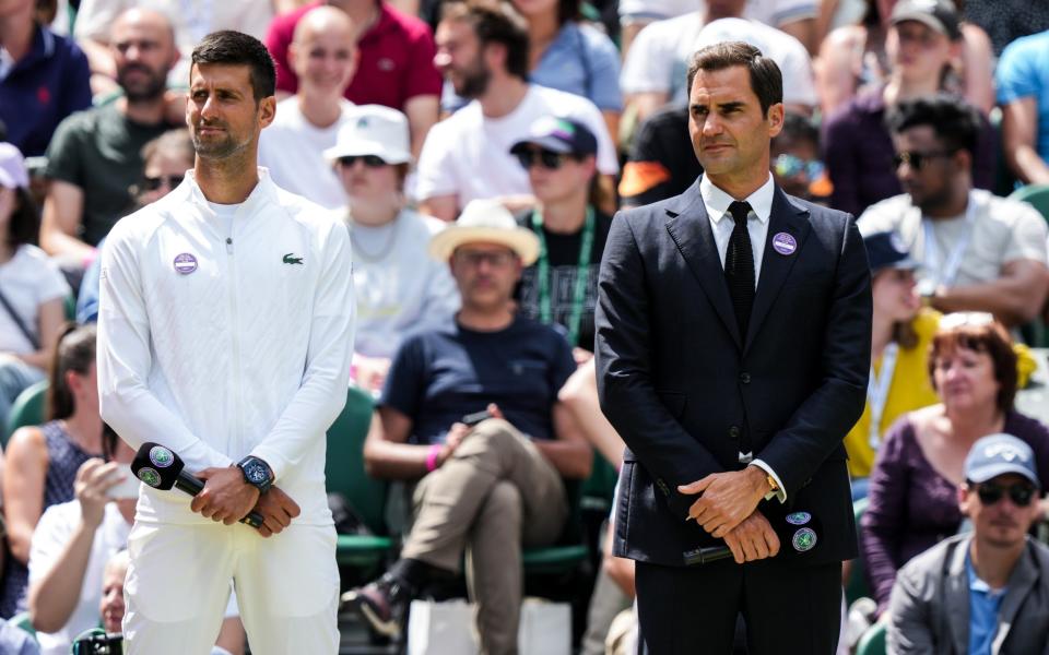 Novak Djokovic and Roger Federer both attended the ceremony - GETTY IMAGES