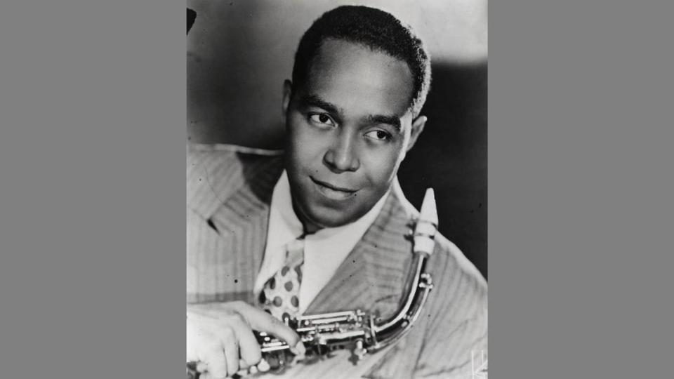 The music of jazz legend and Kansas City native Charlie Parker is the focus of “Bird Lives” a giant bronze bust of the musician erected in the historic 18th and Vine Jazz District .