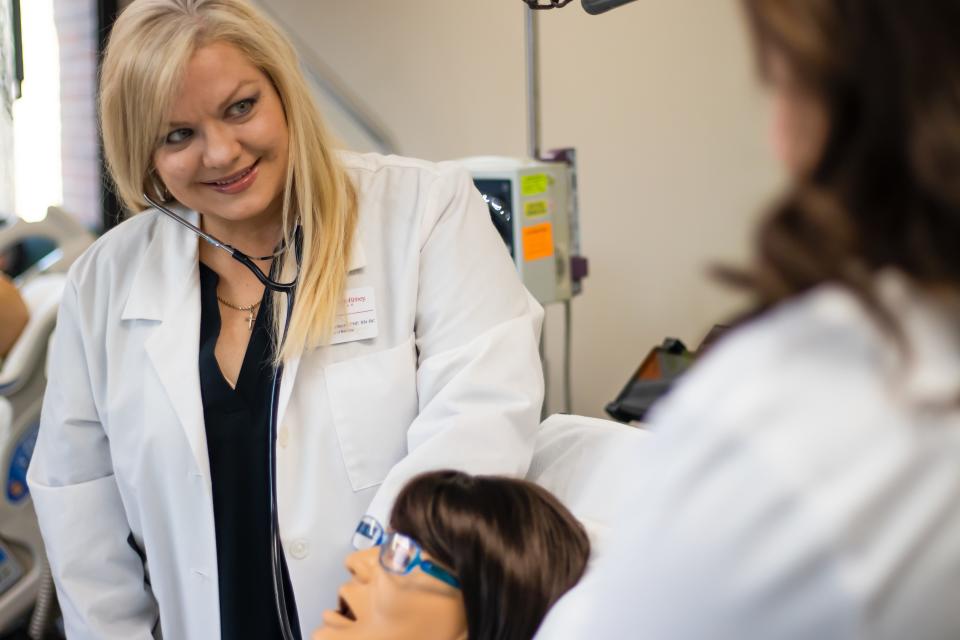 Dean of Nursing Carolyn Harmon leads the nursing program at Belmont Abbey College.