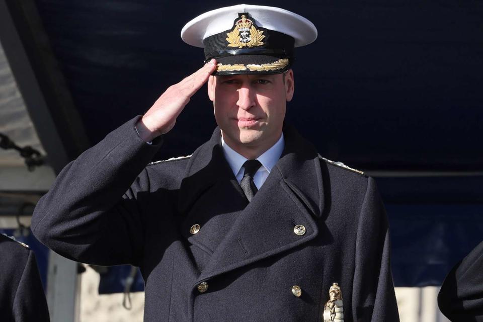 <p>Chris Jackson - WPA Pool/Getty</p> Prince William at Britannia Royal Naval College on Thursday morning
