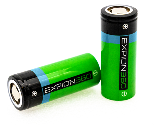 Expion360 new 4.5 Ah 26650 lithium-ion phosphate battery cell.