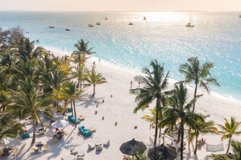 Vistas a la playa, clima tropical y el relax: los ingredientes de las vacaciones de Wanda y Mauro