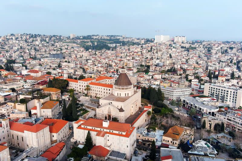 The Wider Image: A drone's eye view of the Holy Land as Christians look to Easter