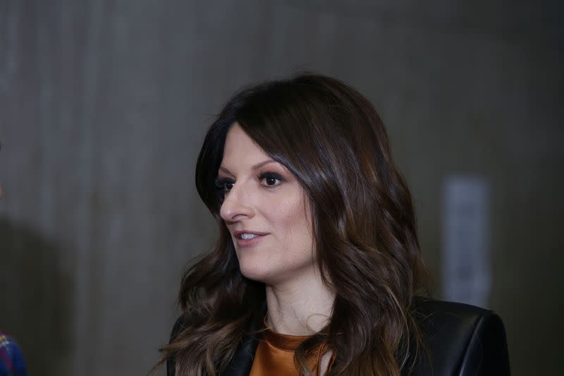 Film producer Harvey Weinstein's defense attorney Donna Rotunno walks during lunch break at New York Criminal Courtroom for Weinstein sexual assault trial in the Manhattan borough of New York City