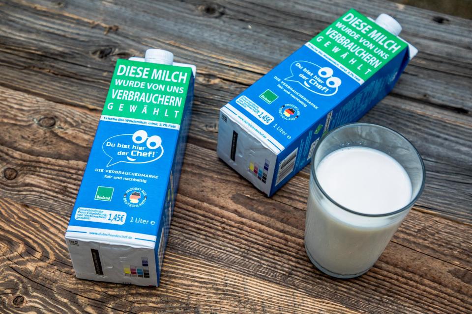 Die neue Verbraucher-Milch. (Bild: Rewe)