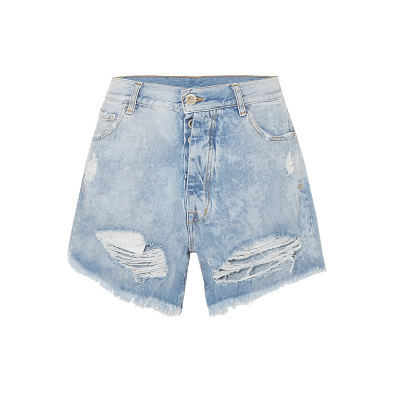 <a rel="nofollow noopener" href="https://rstyle.me/~asCN2" target="_blank" data-ylk="slk:Cloudy Distressed Denim Shorts, Unravel Project, $440Attention cool girls, this pair is for you.;elm:context_link;itc:0;sec:content-canvas" class="link ">Cloudy Distressed Denim Shorts, Unravel Project, $440<p>Attention cool girls, this pair is for you.</p> </a>