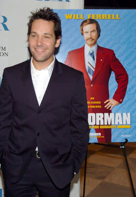 Paul Rudd at the New York premiere of Dreamworks' Anchorman