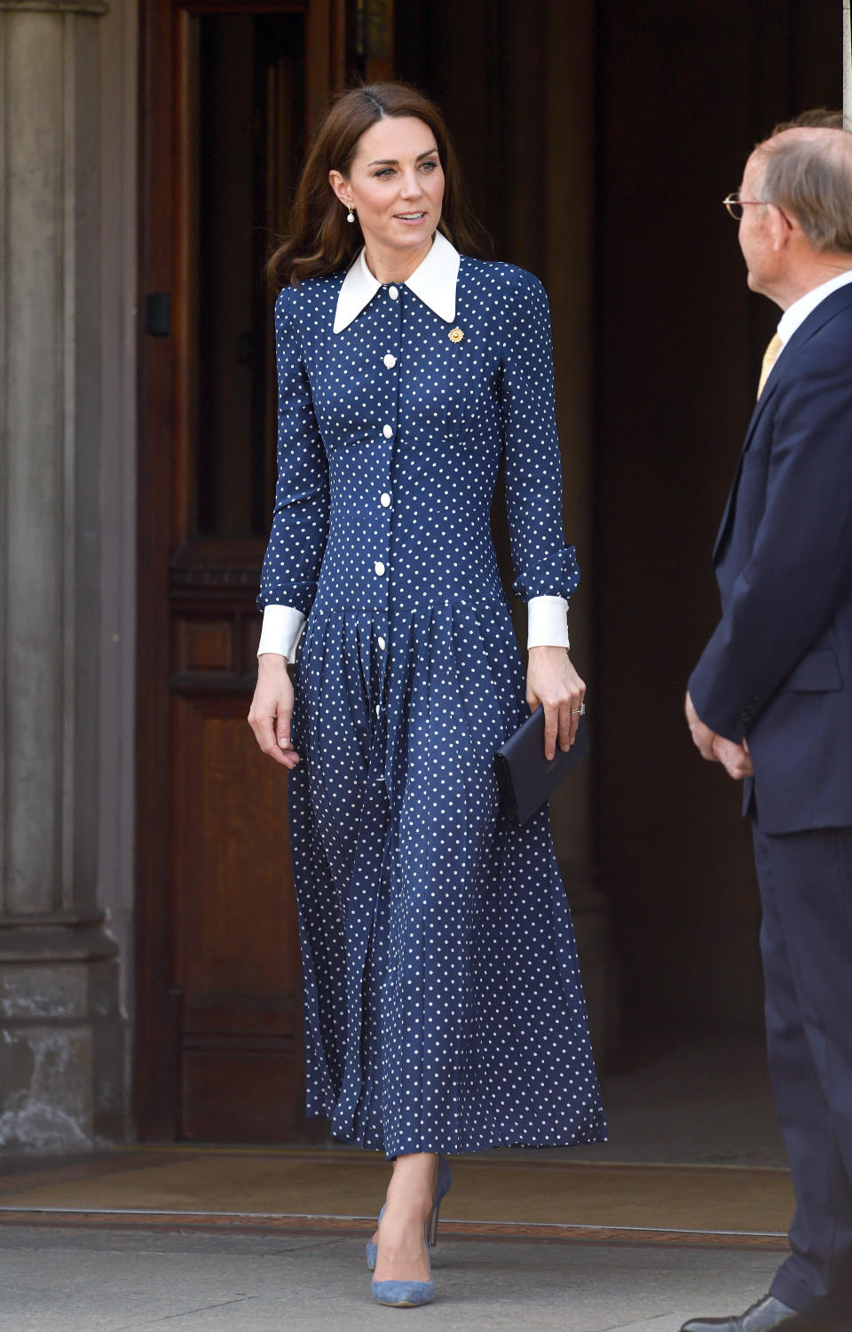 Kate visits a D-Day exhibition at Bletchley Park in Bletchley, England, on May 14.