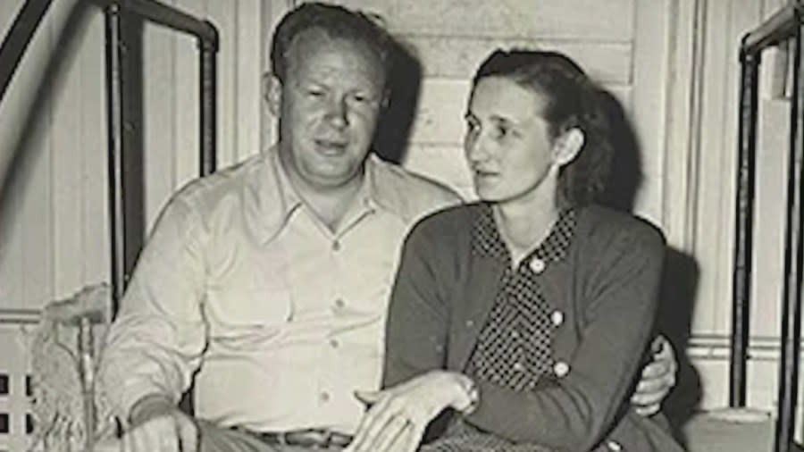 Kathy's parents Mr. and Mrs. Fiscus. (Los Angeles Times)