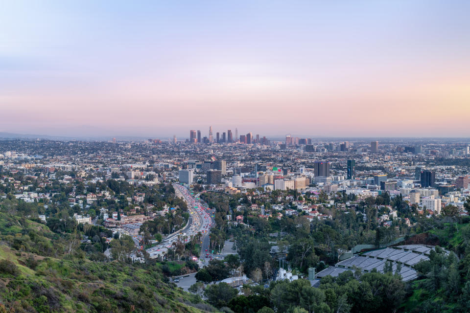 Views over Los Angeles from Jerome C. Daniel Overlook