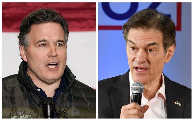 It might take several days for officials to declare a winner in the contest between Dave McCormick (left) and Mehmet Oz. (Photo: Associated Press)