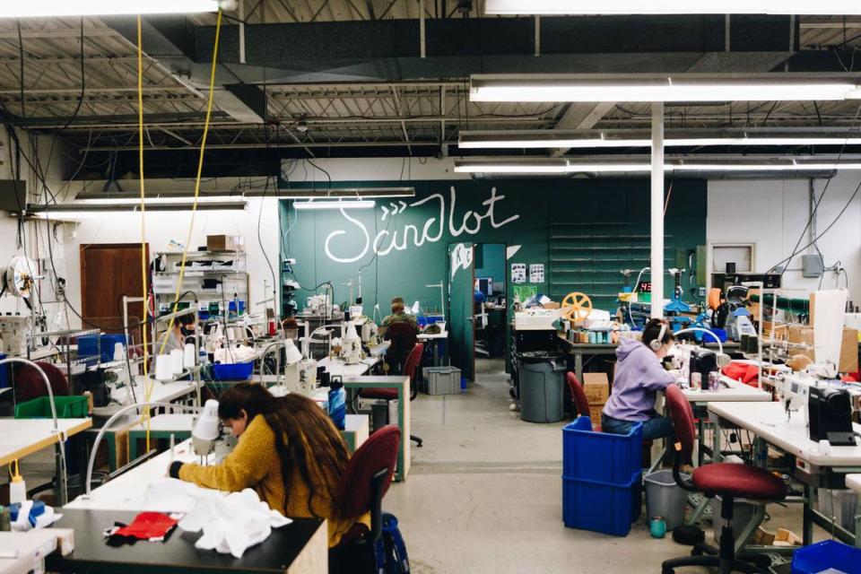 Sandlot Goods prides itself on its “old school” manufacturing techniques. Products are made in Kansas City.