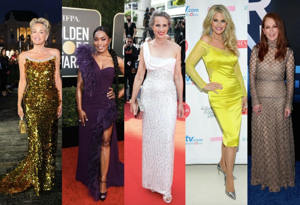 Meet the 60-something celebrities totally rocking their style on the red carpet. (Getty Images)