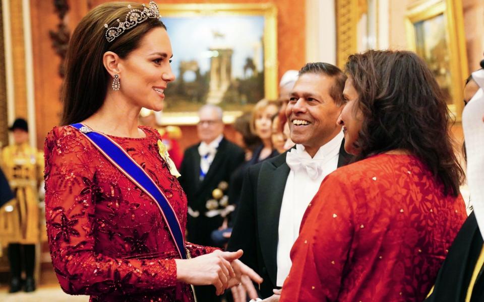 The Princess of Wales greets diplomats - PA