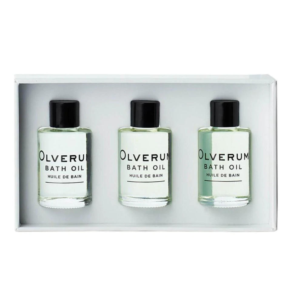 Olverum Bath Oil Set of three bath oils gift idea