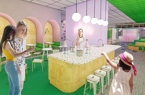 An artist's rendering shows a proposed activity area within a Girl Scout DreamLab, a new organizational and educational concept that could come to Columbia County by 2026.