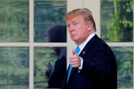 FILE PHOTO: U.S. President Trump returns to White House in Washington