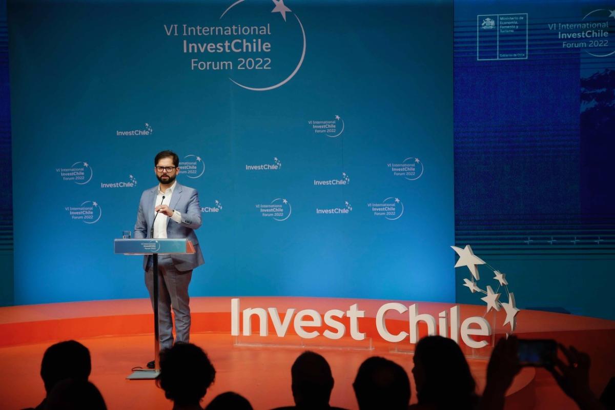 Presidente de Chile, Gabriel Boric, inauguró Foro Internacional InvestChile 2022