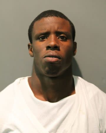 Darwin Sorrells Jr. is pictured in this undated booking photo. Sorrells is charged in the murder of Nykea Aldridge, a cousin of NBA star Dwyane Wade. Chicago Police/Handout via Reuters