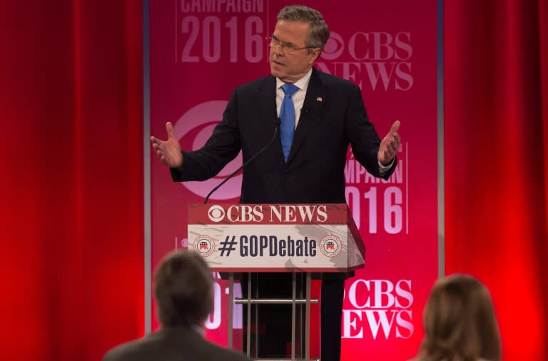 "While Donald Trump was building a reality TV show, my brother [George W. Bush] was building a security apparatus to keep us safe. And I'm proud of what he did," Jeb Bush said during the Republican presidential debate