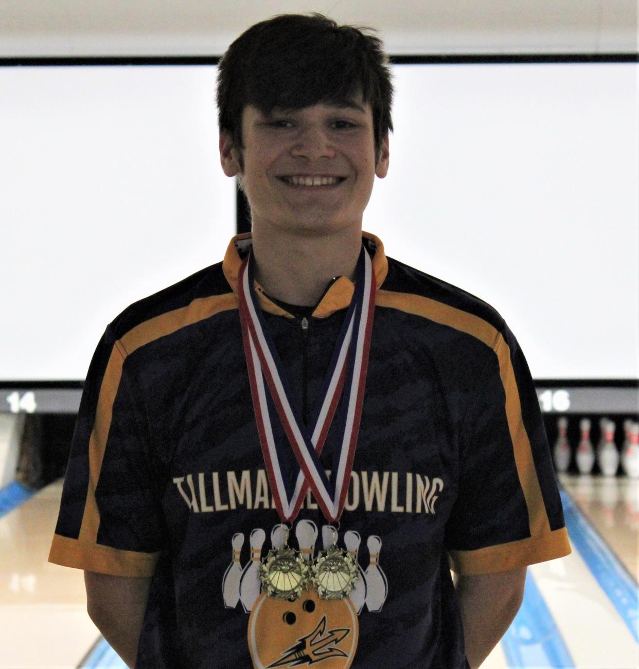 Gavin Warren of Tallmadge rolled a 300 game and earned high series (781).