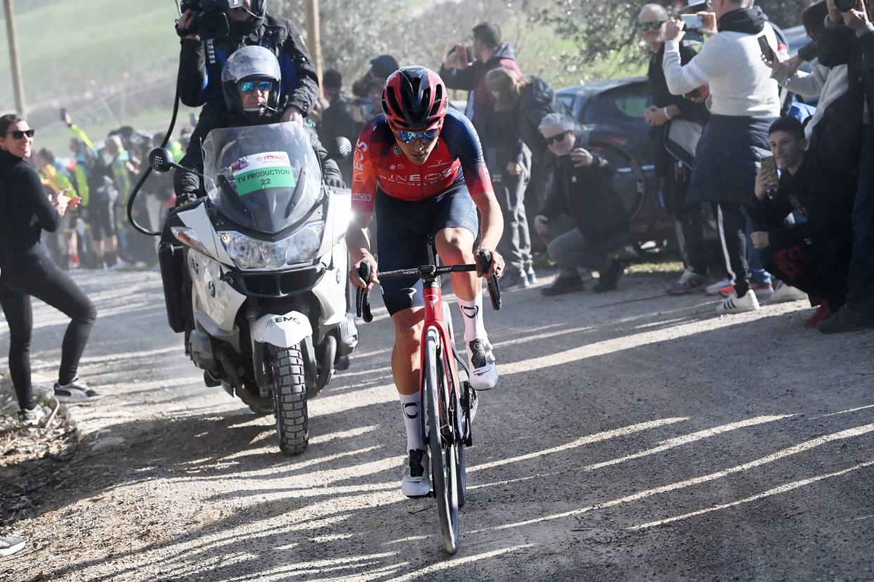  Tom Pidcock in action at Starde Bianche 2023 