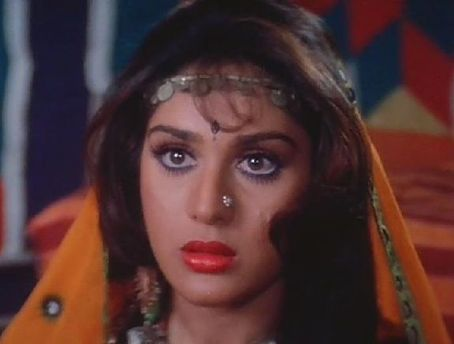 Meenakshi Seshadari (Allahrakha): Meenakshi Seshadri played a sex worker in this Ketan Desai’s directorial debut Allahrakha. The film starred Jackie Shroff and Dimple in the lead and was a love triangle. It was Meenakshi Seshadri’s most memorable performances in her career.  However the film was not such a huge success at the box office.