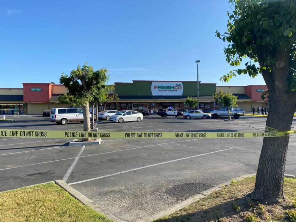 A body was found in the parking lot in west Fresno May 18, 2022.