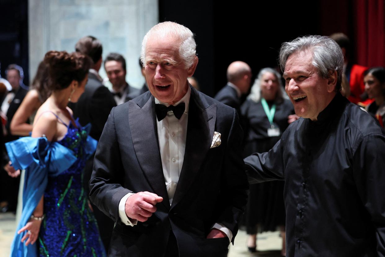 The King was reportedly ‘generous in his praise’ of Sir Antonio Pappano (pictured) (Isabel Infantes/PA Wire)