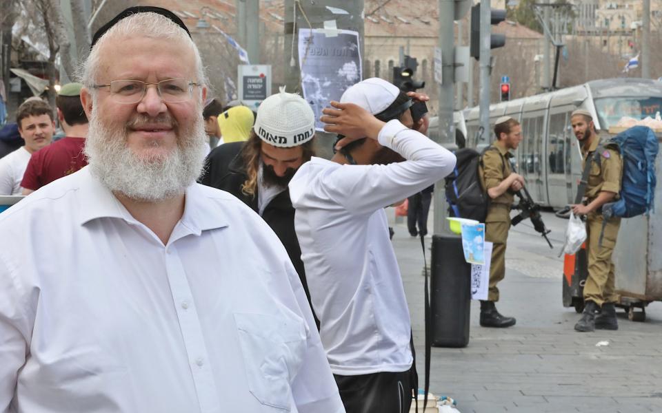 Moshe Lefkowitz in Machane Yehuda market in Jerusalem