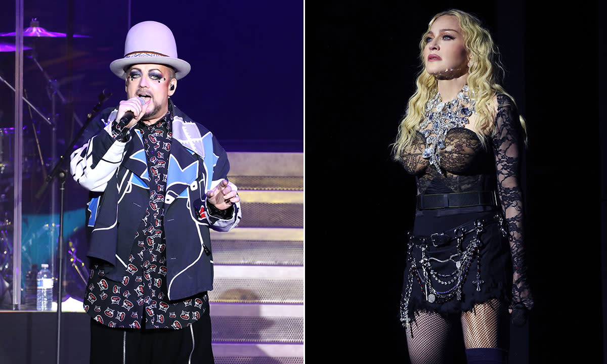 Boy George says Madonna snubbed him backstage at her recent O2 gig. (Getty)