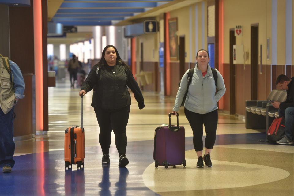 Passengers at the Sioux Falls Regional Airport Tuesday no longer have to wear masks to comply with the federal mandate, which was lifted Monday.