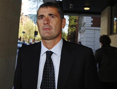 Former ICAP broker Darrell Read leaves Westminster Magistrates' Court in London April 15, 2014. REUTERS/Luke MacGregor