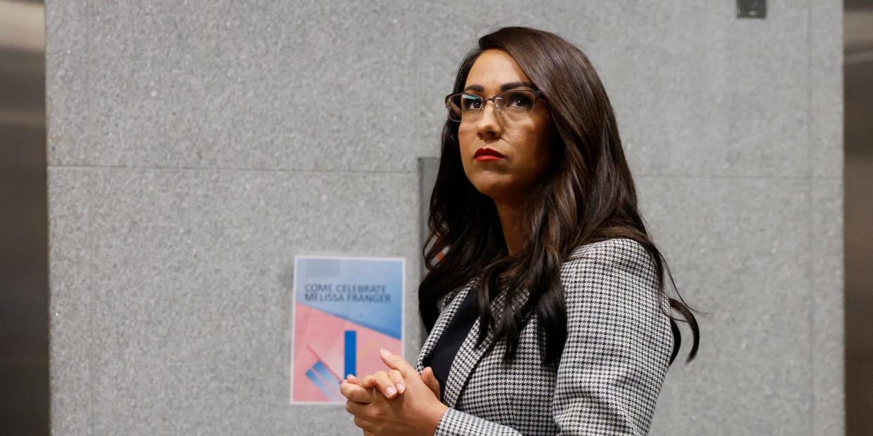 Rep. Lauren Boebert at the Capitol in February.