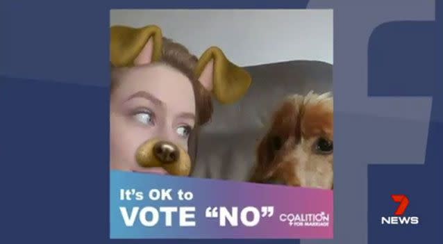 The teenager said she she put the slogan “it’s okay to vote no,