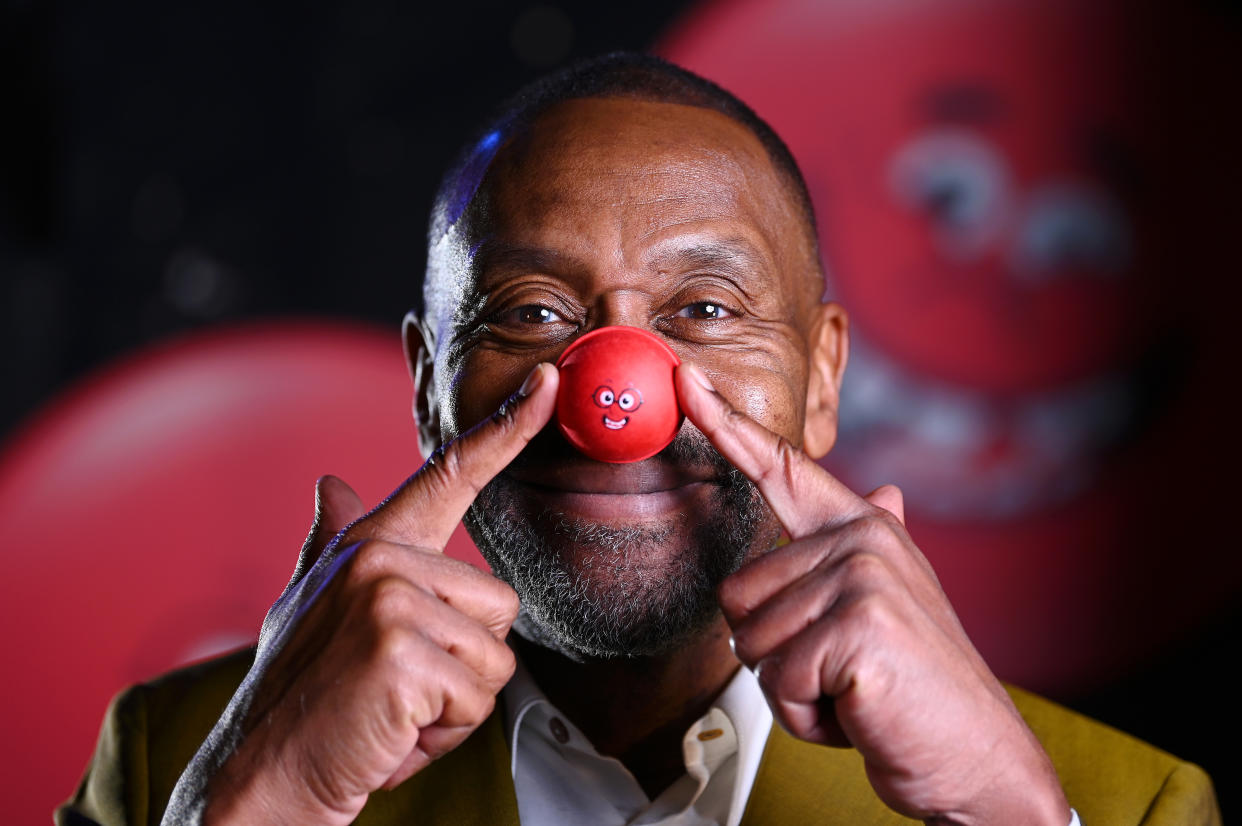 LONDON, ENGLAND - FEBRUARY 26: Sir Lenny Henry backstage during Comic Relief Live at London Palladium on February 26, 2024 in London, England. (Photo by Joe Maher/Comic Relief/Getty Images for Comic Relief)