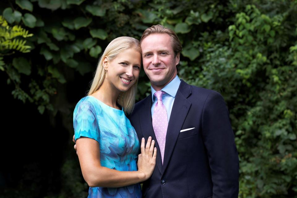 Lady Gabriella Kingston and husband Thomas (Alexandra Diez de Rivera/Buckingham Palace/PA) (PA Wire)