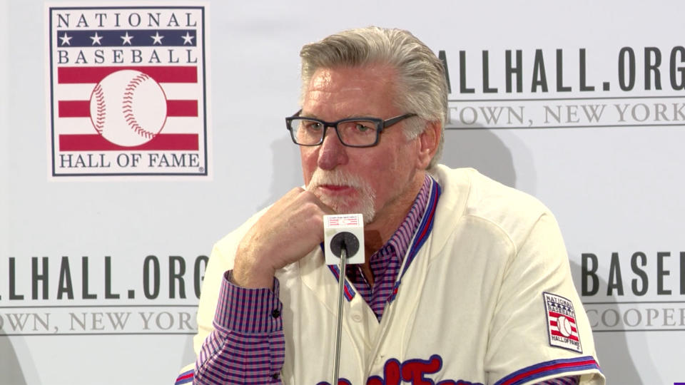 Five-time All-Star pitcher Jack Morris speaks to the media after being voted into the Baseball Hall of Fame by the Modern Era committee. (Yahoo Sports)