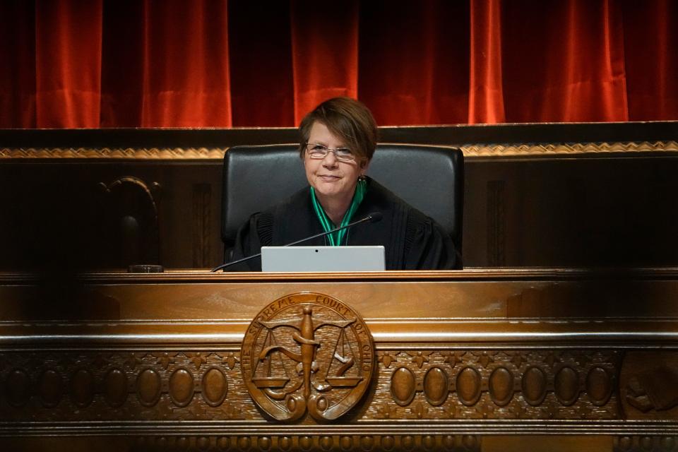 Ohio Supreme Court Chief Justice Sharon Kennedy, a Republican, loomed large over redistricting negotiations.