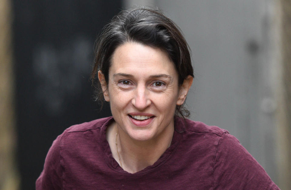 LONDON, ENGLAND - MAY 24: Mary Wakefield, wife of Dominic Cummings, is seen outside their home on May 24, 2020 in London, England. On March 31st 2020 Downing Street confirmed to journalists that Dominic Cummings was self-isolating with COVID-19 symptoms at his home in North London. Durham police have confirmed that he was actually hundreds of miles away at his parent's house in the city. (Photo by Peter Summers/Getty Images)