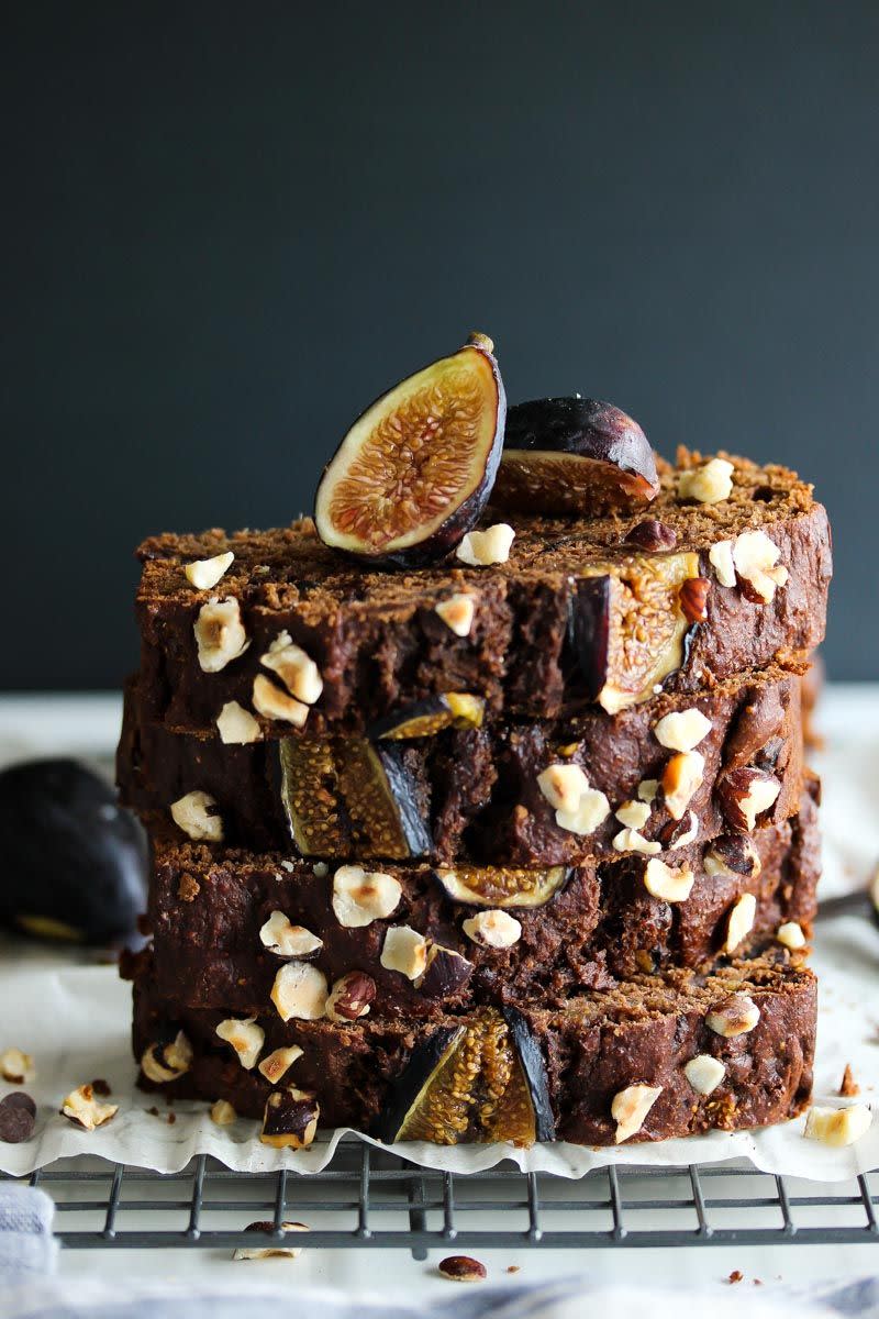 Whole Wheat Chocolate Almond Butter Fig Bread