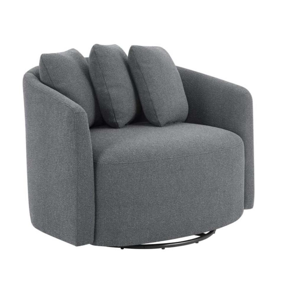 gray lounge swivel chair